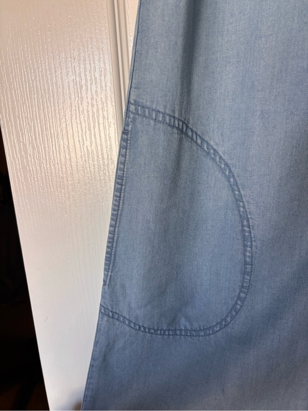 J. Jill Denim Sleeveless Chambray Mini Dress in light Blue collared Small - Picture 4 of 9